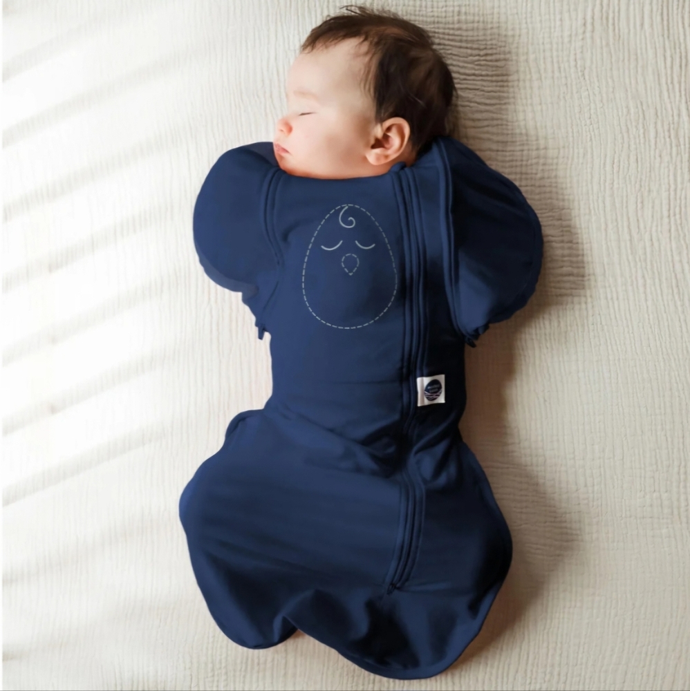 Nested Bean Zen One Small (3-6 mo) Convertible Swaddle Navy Blue